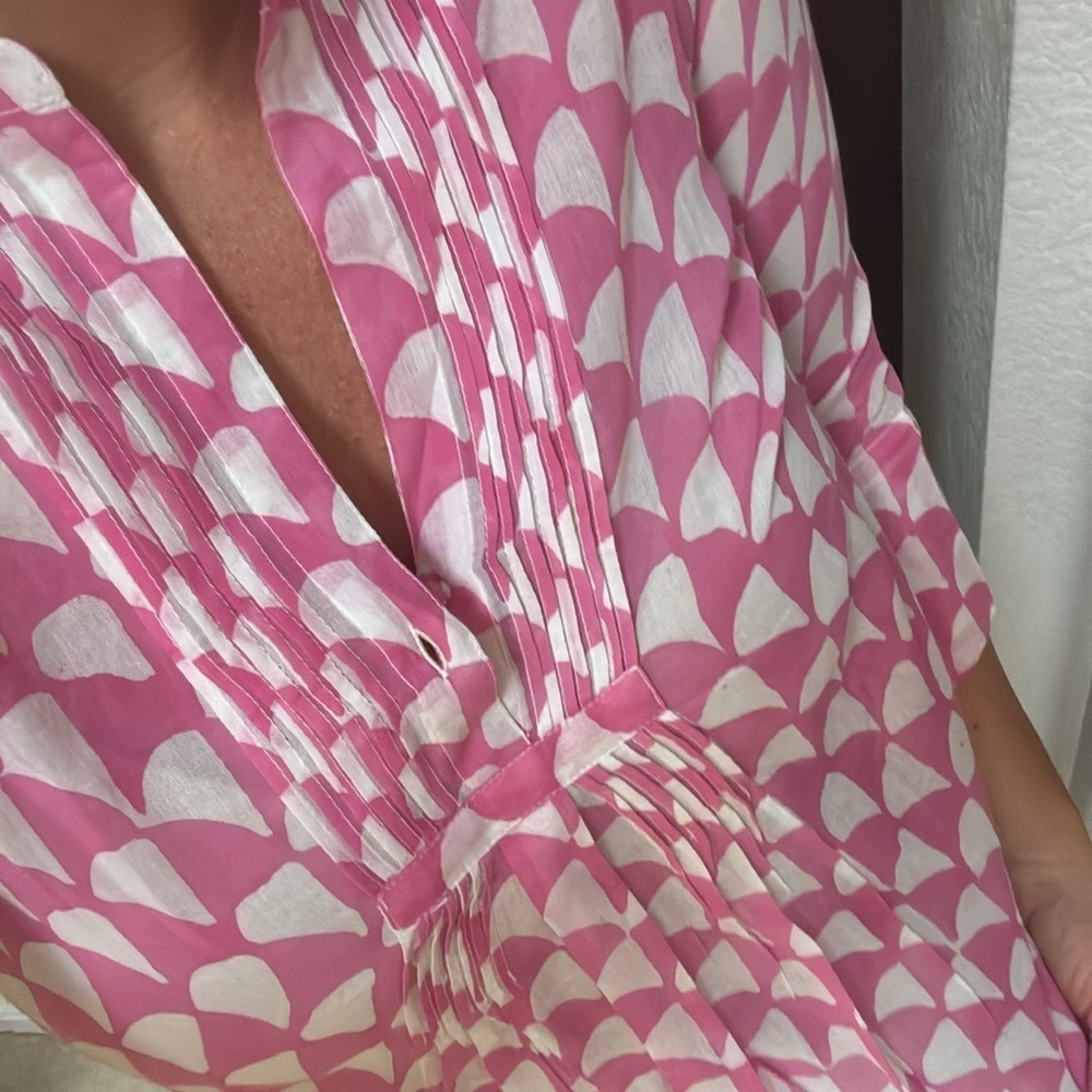 Oliphant Pink and White Women's Top - Picture 2 of 4